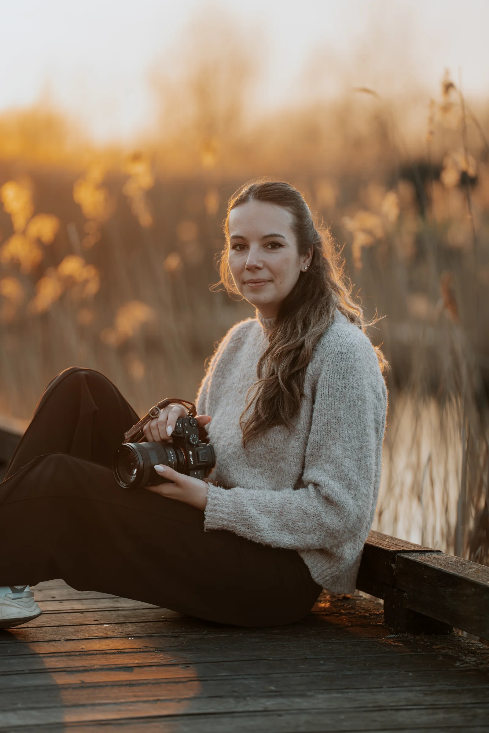 Kimberly met haar camera