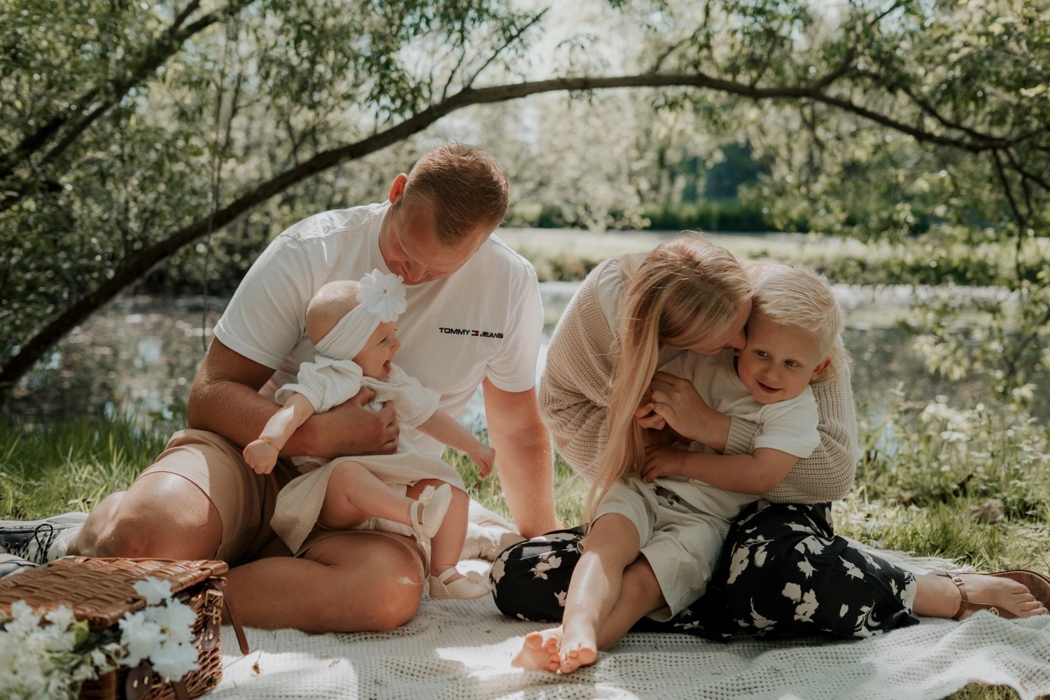 Familiefotografie van een gezinnetje met 2 kindjes